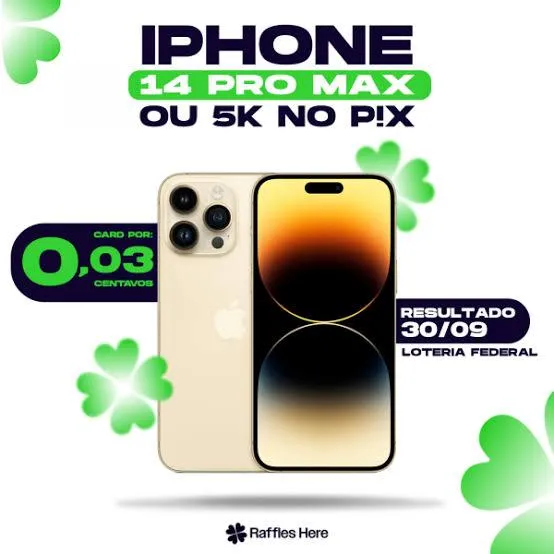 Imagem da campanha Iphone 13 ou 4 mil no pix