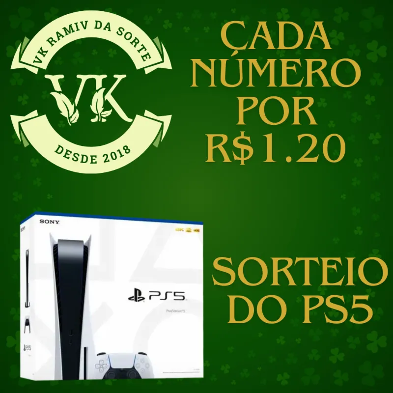 Imagem da campanha PlayStation 5 Tem na VK Ramiv da sorte