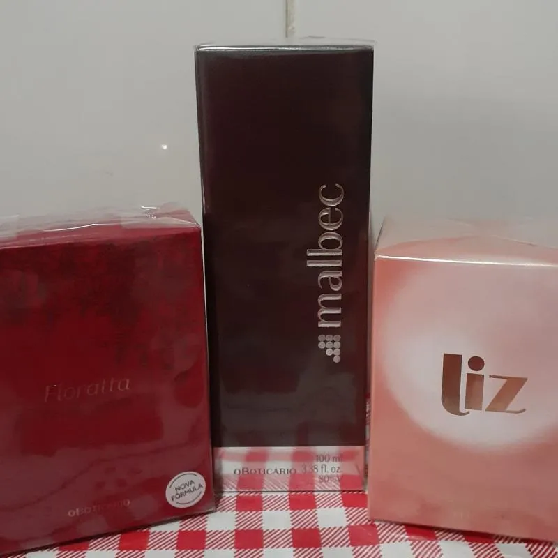 Imagem da campanha Rifa de perfumes do Boticário MALBEK ,FLORATA e LIZ,sorteio pela loteria federal.