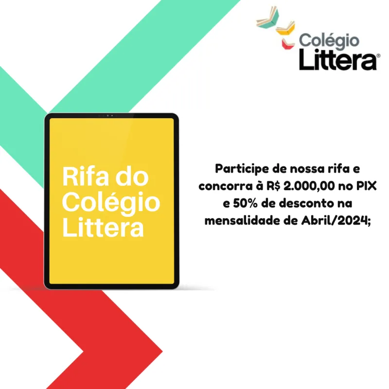 Imagem da campanha Rifa Colégio Littera Viva
