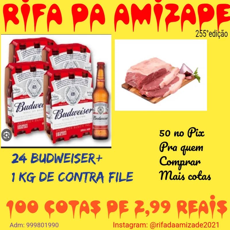 Imagem da campanha RIFA DA AMIZADE
