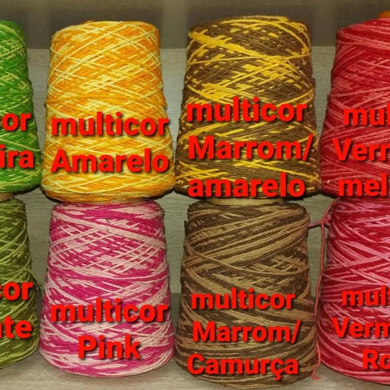 Imagem da campanha Kit de 10 barbante multicor fio 6 cor sortida