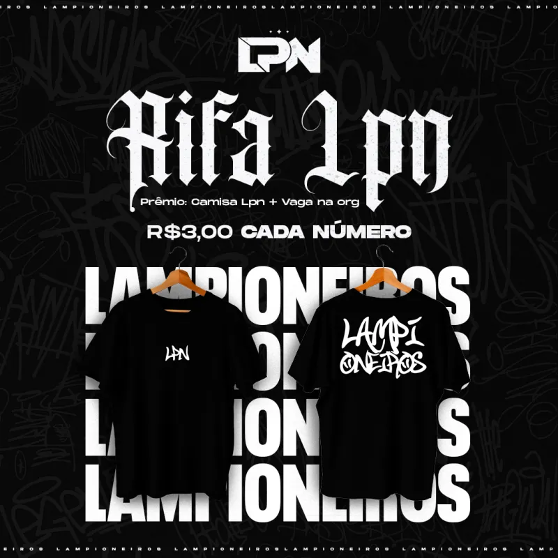 Imagem da campanha RIFA LAMPIONEIROS