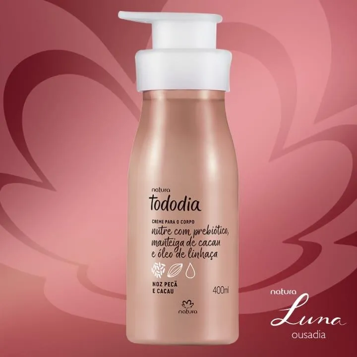 Imagem da campanha 3 produtos  da natura  sendo 1creme de pele 2 caixas de sabonetes