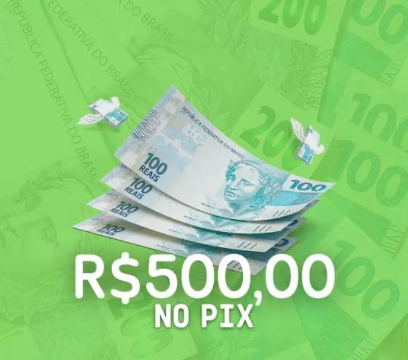Imagem da campanha 500Tão no pix