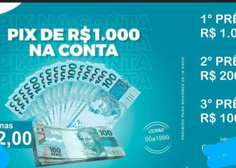 Imagem da campanha Mil reais no pix