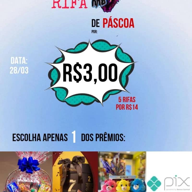 Imagem da campanha Rifa de Páscoa R$3