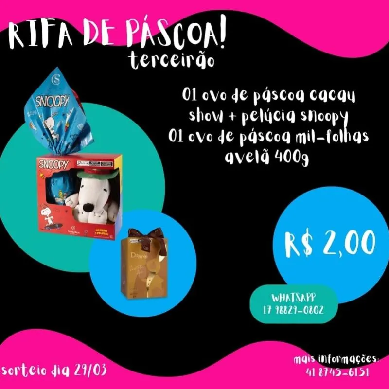 Imagem da campanha Rifa TERCEIRÃO