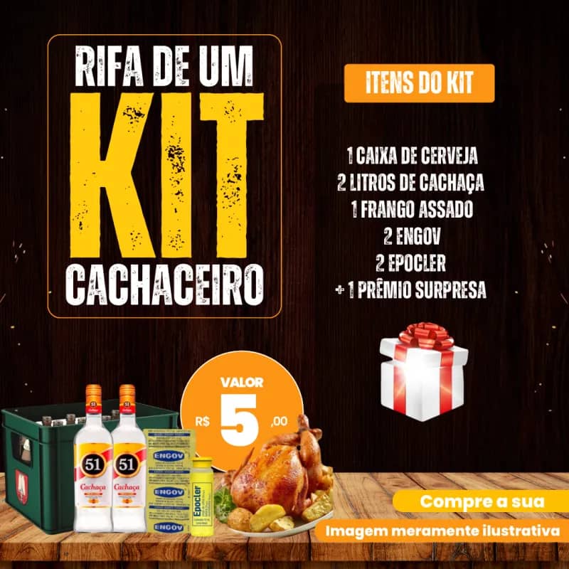 Imagem da campanha RIFA KIT CACHACEIRO