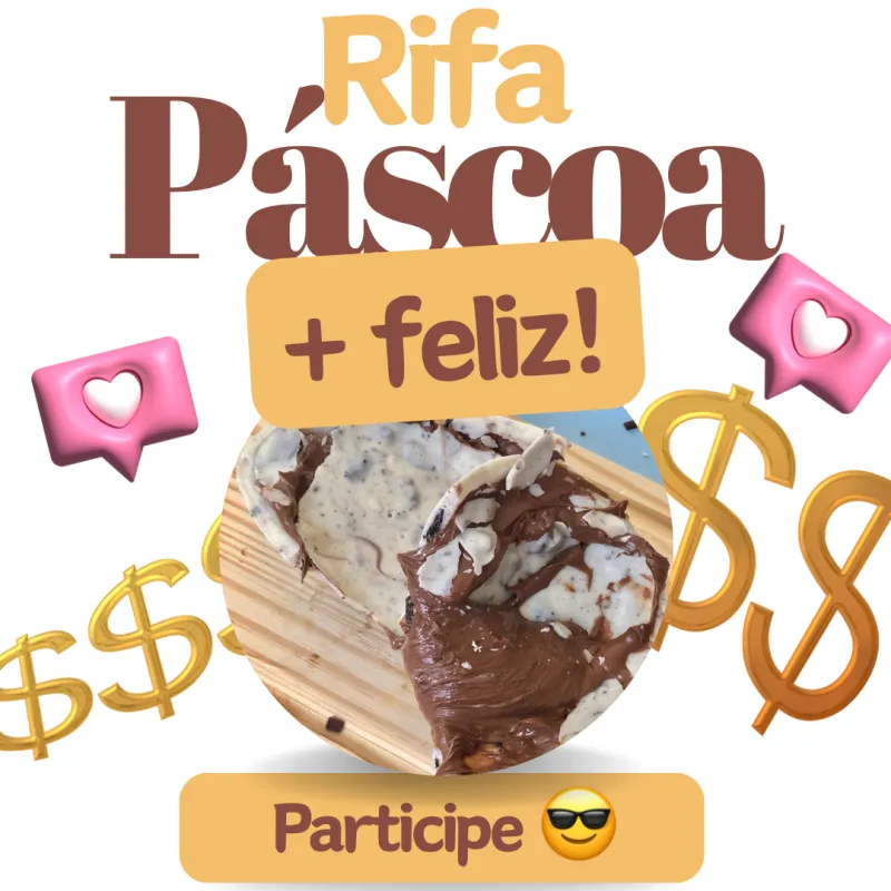 Imagem da campanha Rifa Páscoa + Feliz LoreTina Doces