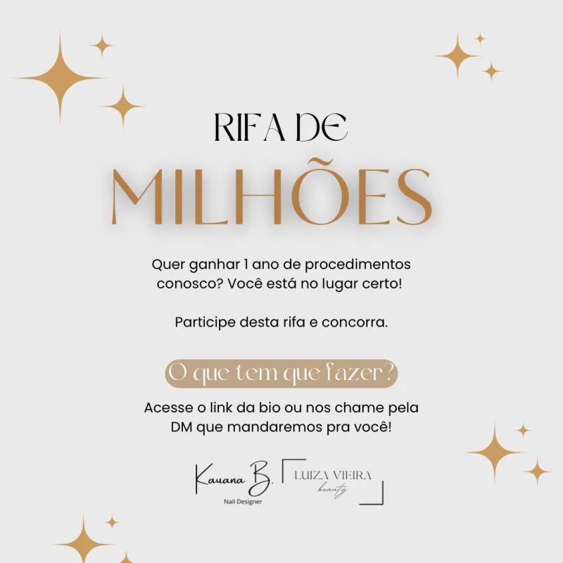 Imagem da campanha Rifa de Milhões!