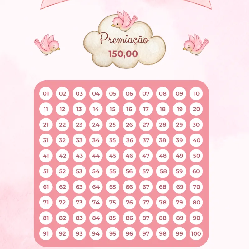 Imagem da campanha Chá Rifa da Maitê