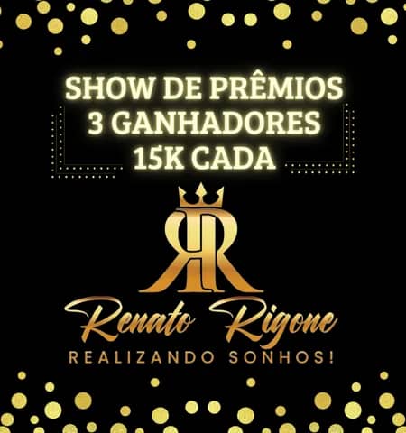 Imagem da campanha Show de Prêmios Renato Rigone