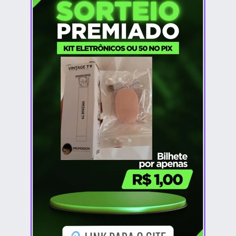 Imagem da campanha Maquina de barbear+ fone bluetooth ou R$50 no pix!!