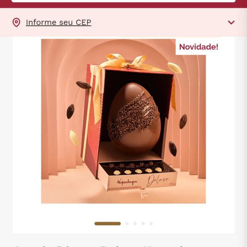 Imagem da campanha Ovo de Páscoa Kopenhagen Deluxe.
