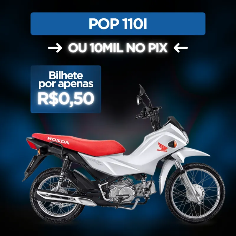 Imagem da campanha Pop 110 2024 ou 10k no pix