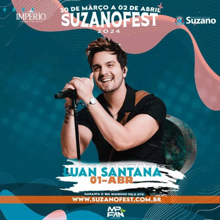 Imagem da campanha Par de Ingressos Luan Santana Suzano Fest