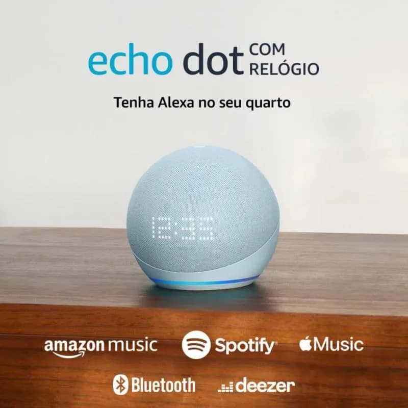 Imagem da campanha Echo Dot 5ª - Display de LED