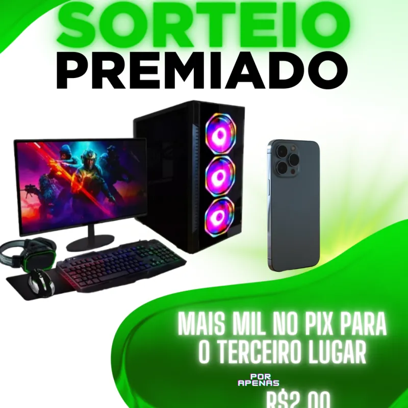 Imagem da campanha PC GAMER PRO MAXION GTX + IPHONE 13 + MIL REAIS NO PIX
