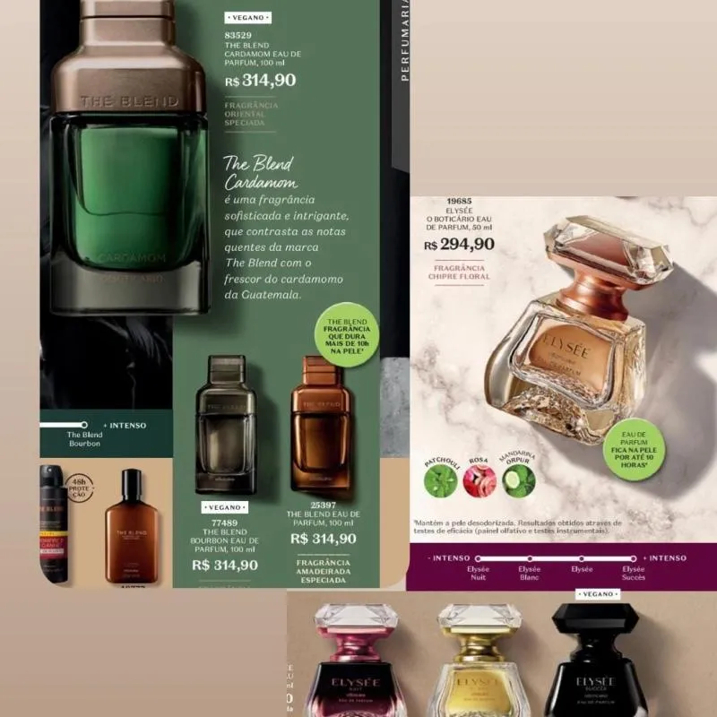 Imagem da campanha Elysée ou The Blend ( o ganhador escolherá  qual perfume vai levar entre os dois)