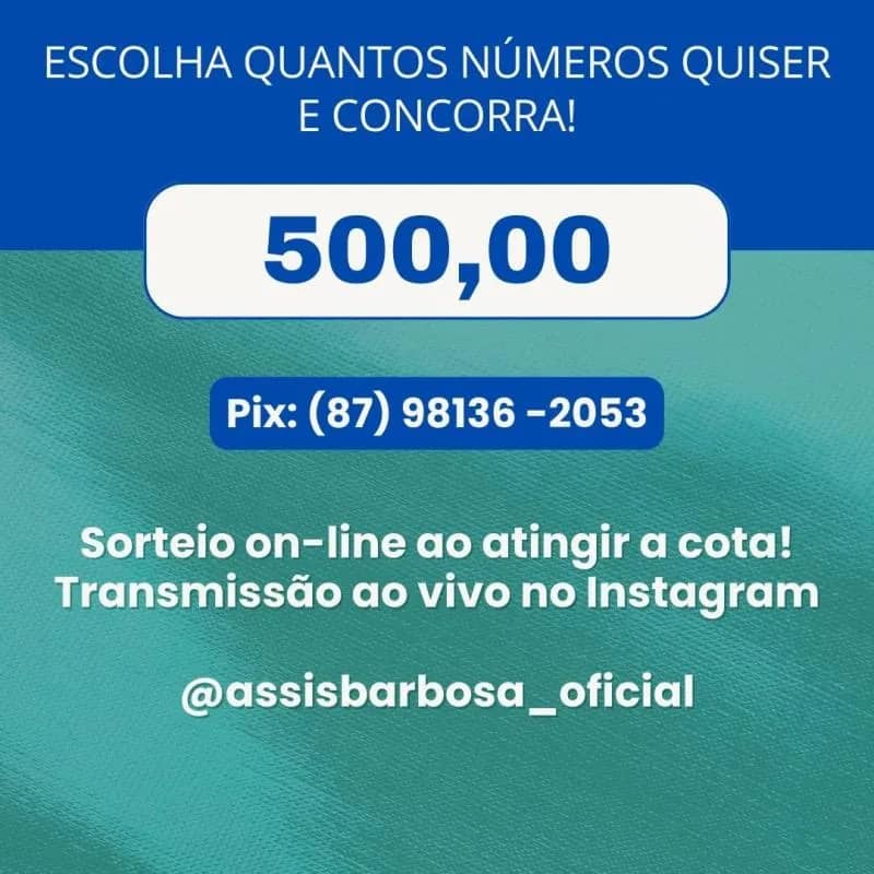 Imagem da campanha Pix premiado