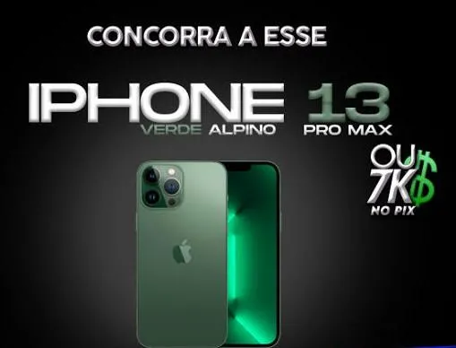 Imagem da campanha iPhone 13 ou 7k no pix