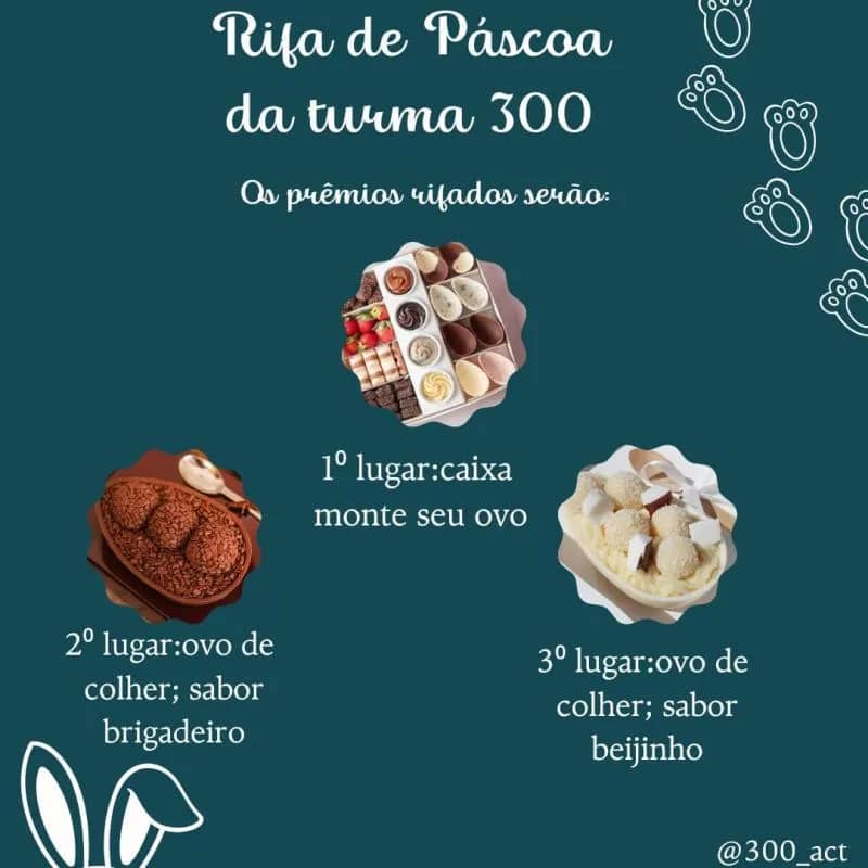 Imagem da campanha Rifa de páscoa- Terceirão