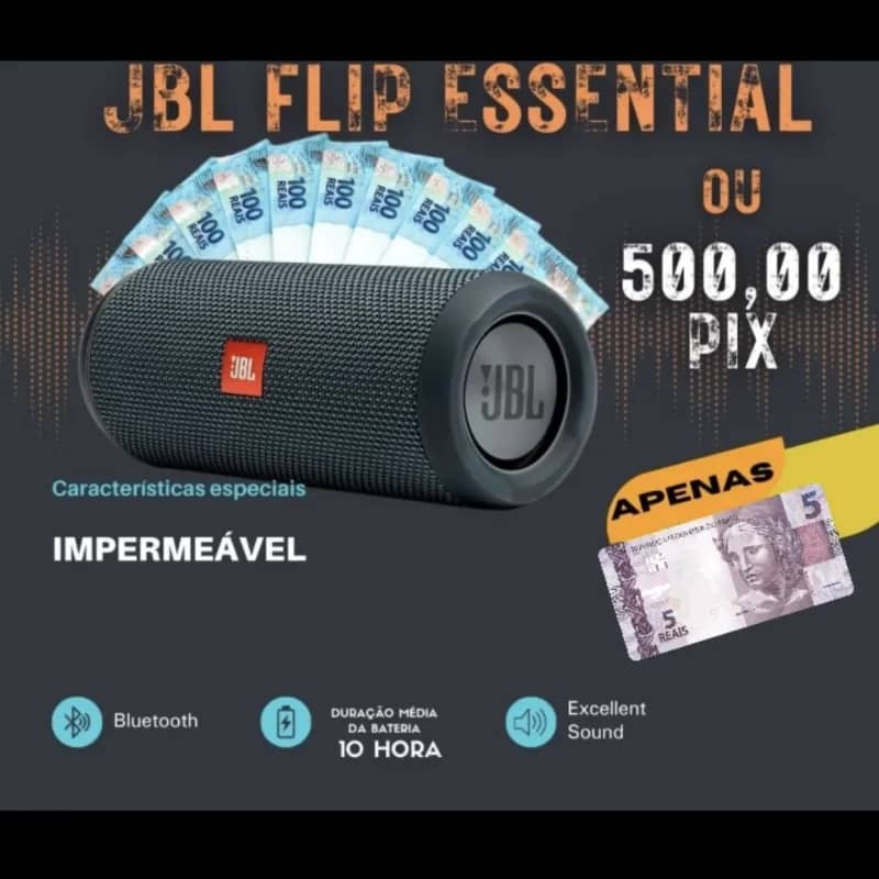 Imagem da campanha RIFA JBL OU 500 NO PIX