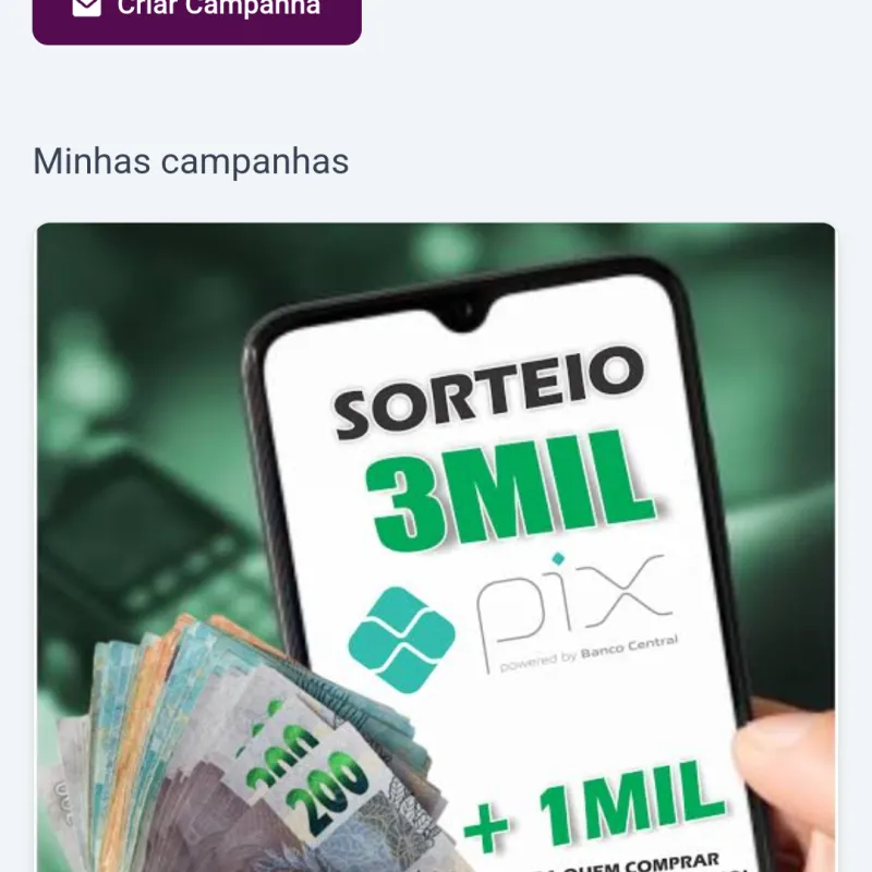 Imagem da campanha 3 mil reais no Pix