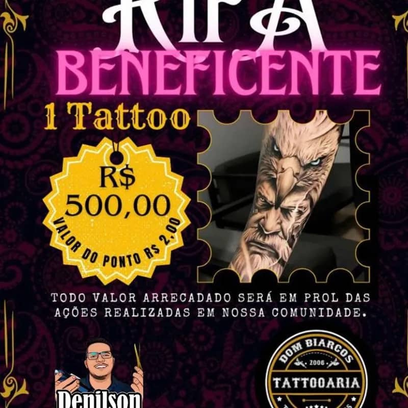 Imagem da campanha Um Tattoo no valor de R$: 500,00 reais
