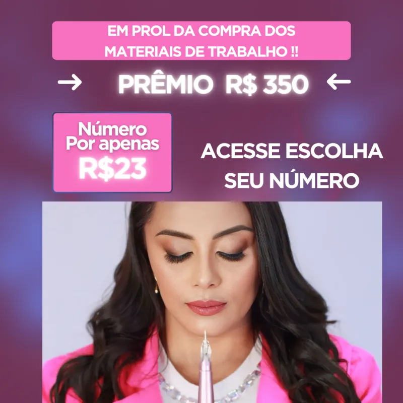 Imagem da campanha Rifa em prol da compra dos meus materiais de trabalho!