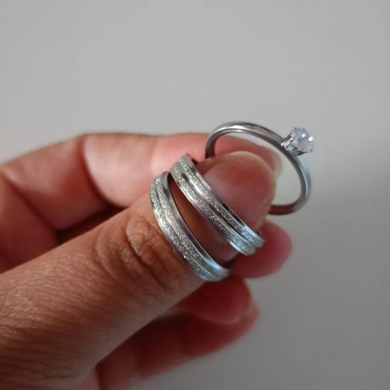 Imagem da campanha Par de alianças de prata 🪙