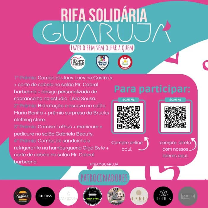 Imagem da campanha Rifa solidária APAE E LAR SANTO AMBRÓSIO