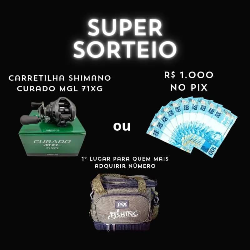 Imagem da campanha Carretilha Shimano curado MgL OU PIX DE 1000 REAIS