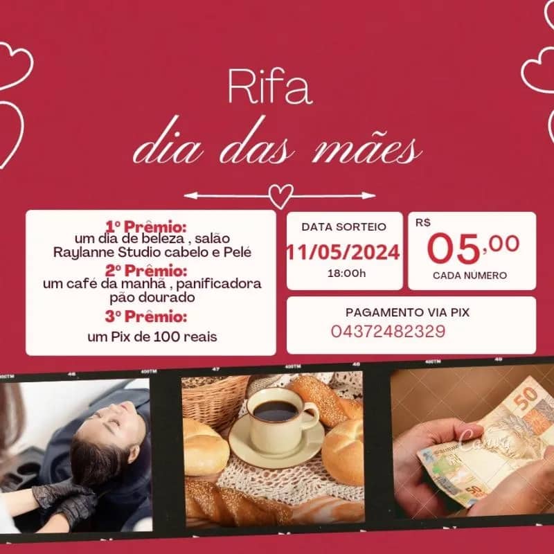 Imagem da campanha rifa dia das mães