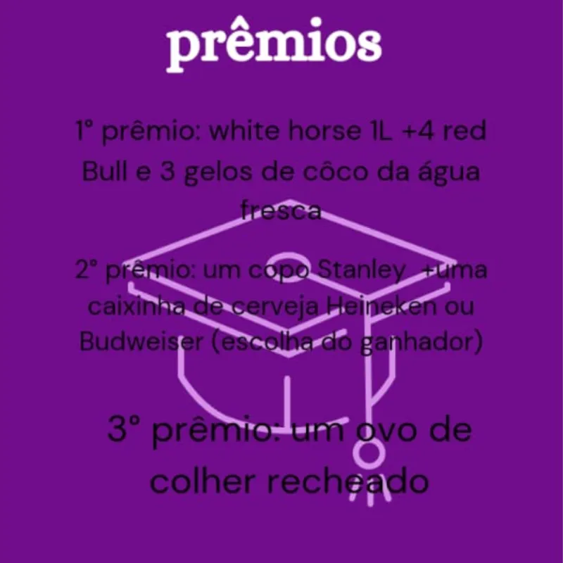 Imagem da campanha Realizando sonhos, rifa beneficente para os formandos