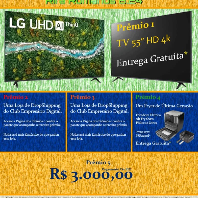 Imagem da campanha Rifa Romanos 8:4