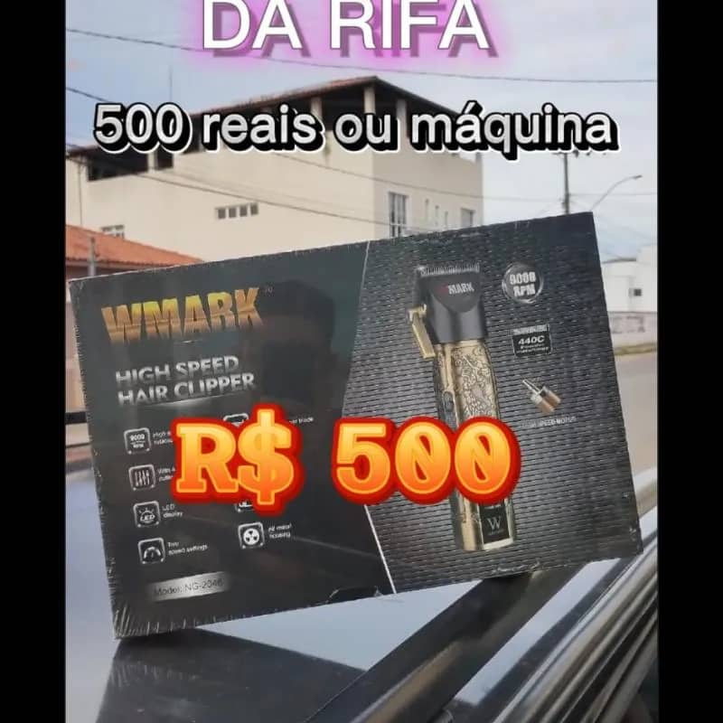 Imagem da campanha 500 reais ou máquina para barbeiros