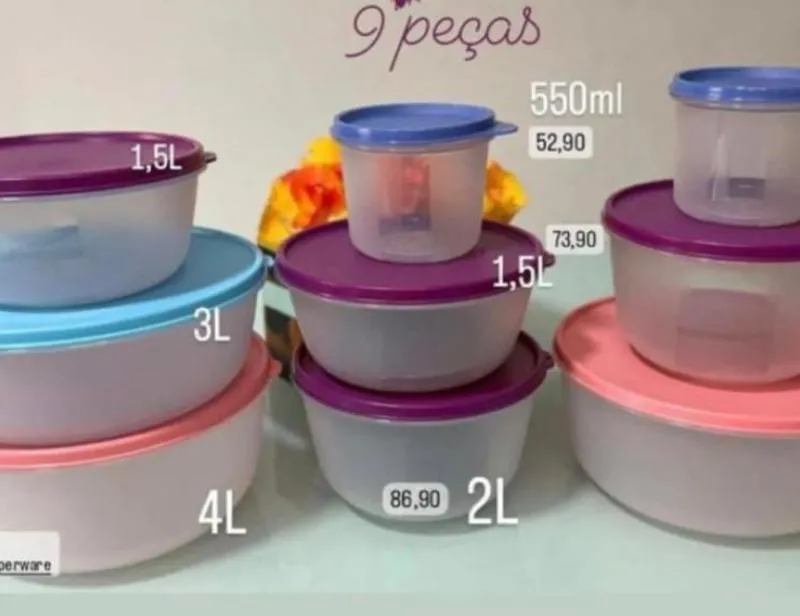 Imagem da campanha Kit com 9 vasilhas  ou um pix de 200,00