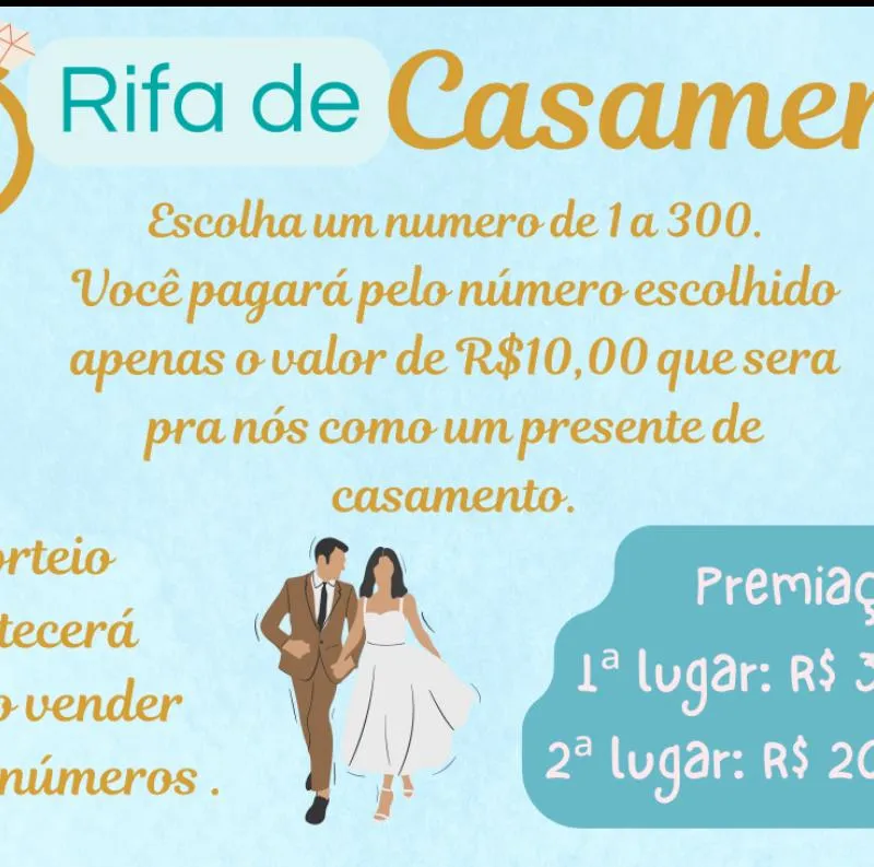 Imagem da campanha Rifa de Casamento