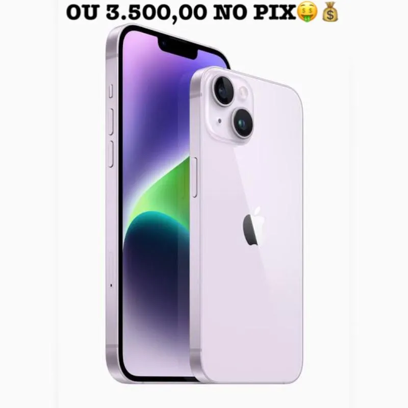 Imagem da campanha POR APENAS, 0,99 CENTAVOS VOCÊ PODE LEVAR UM IPHONE 14, OU 3.500,00 NO PIX 🤑💰