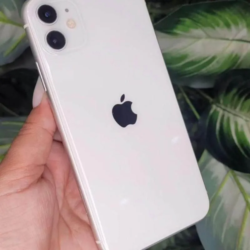 Imagem da campanha valendo um iPhone 11 branco 64 GB zero na caixa