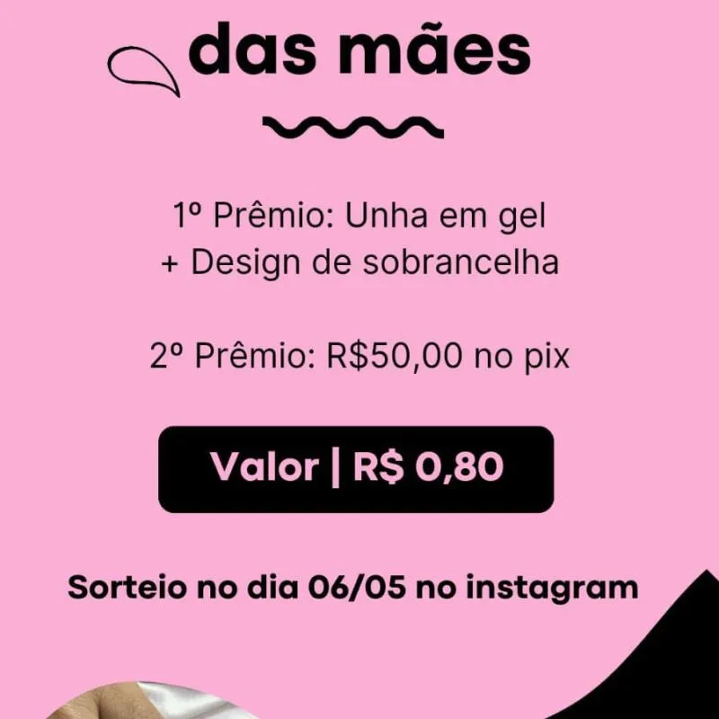 Imagem da campanha Rifa do Dia das mãe