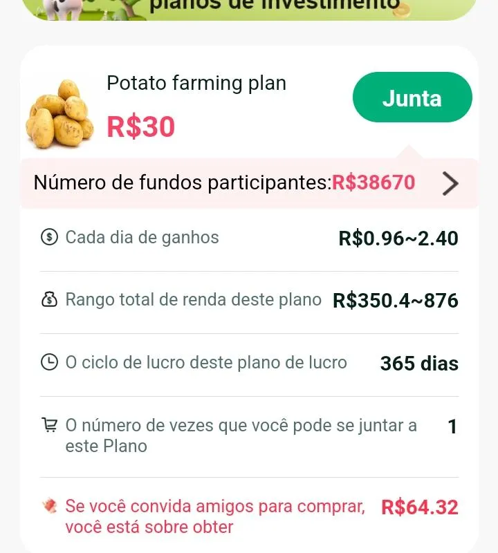 Imagem da campanha Plano Batata 🥔