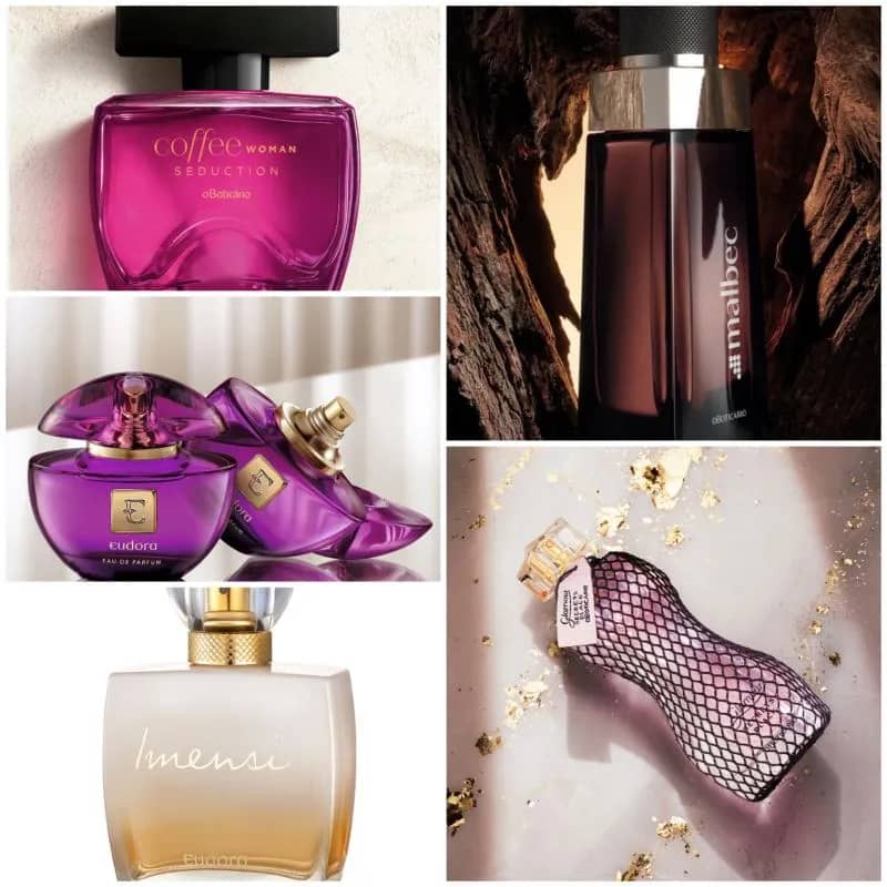 Imagem da campanha 5 perfumes OBoticário/Eudora