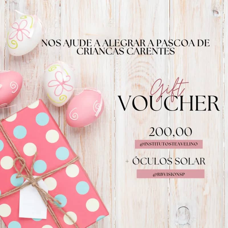 Imagem da campanha Rifa solidária de Páscoa