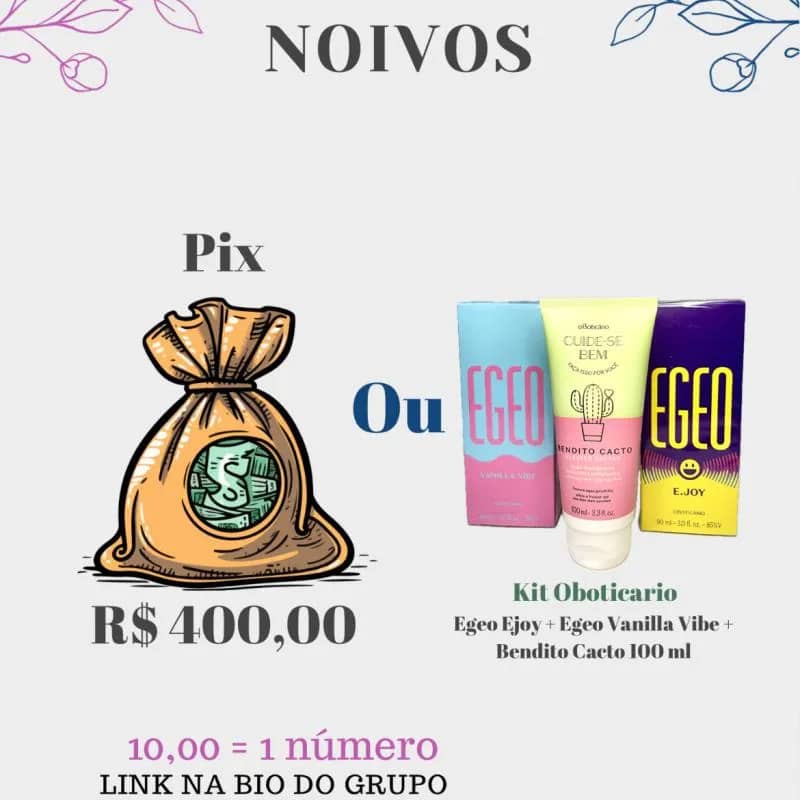 Imagem da campanha Kit oBoticario ou Pix 400,00