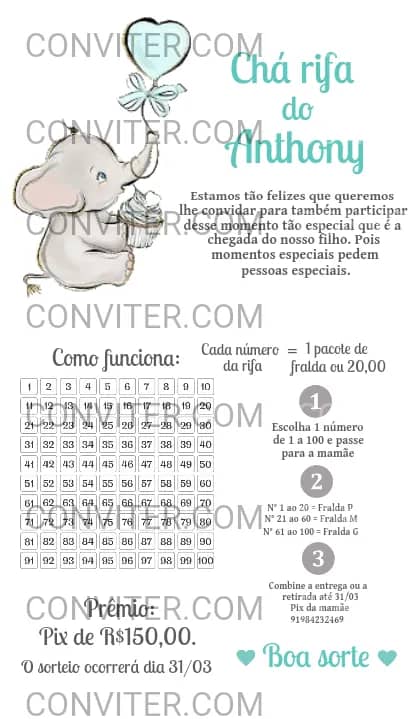 Imagem da campanha Chá rifa