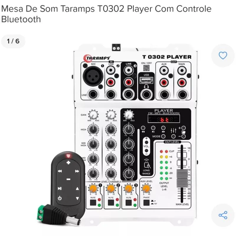 Imagem da campanha Mesa som Taramps