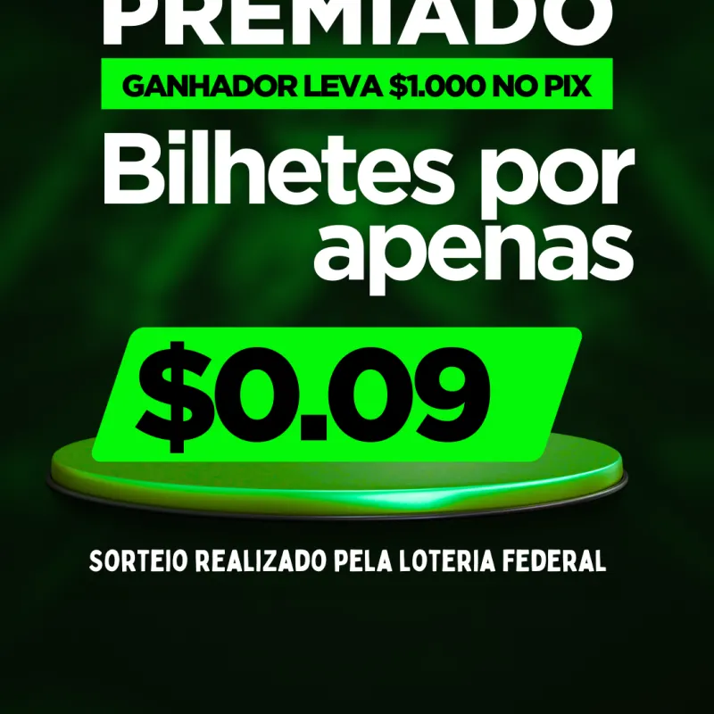 Imagem da campanha SORTEIO PREMIADO $1.000 NO PIX